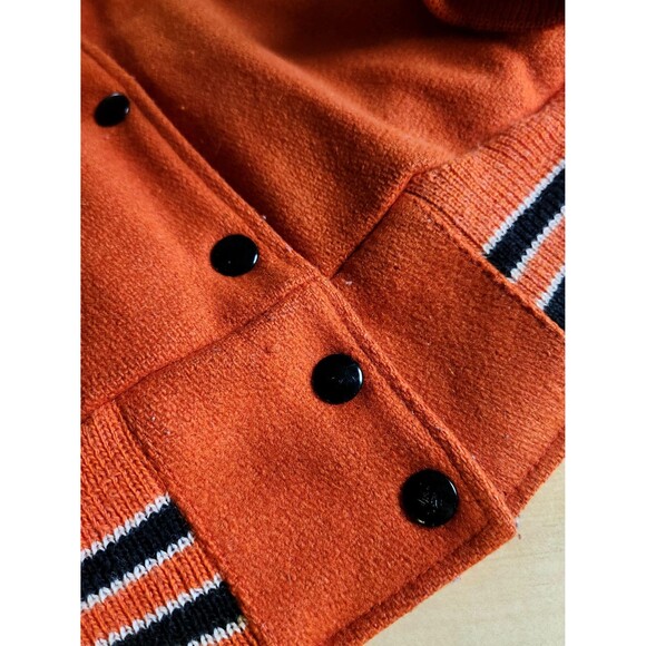 Vintage Varsity Letterman: Wool Bomber, Sailor Collar Cheerleader Jacket, S/M - Picture 13 of 14